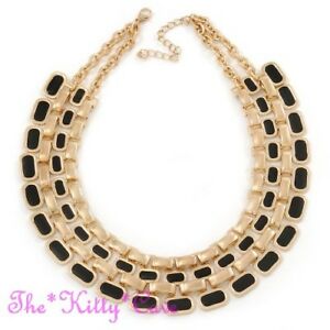 【送料無料】アクセサリー　ネックレス　ゴールドエナメルクレオパトラファラオネックレスカラー14k oro riempito nero smalto cleopatra faraone istruzione collana collare da passerella