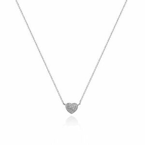 【貨物輸送無料】付属物 頸飾り スターリングシルバーハートネックレスargento sterling 925 con zirconi cristalli cz pave cuore collana confezione regalo ネックレス・ペンダント-男女兼用アクセサリー