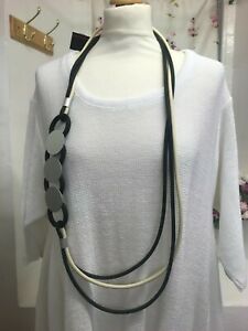【送料無料】アクセサリー　ネックレス　ドイツカムネックレスペンダントゴムメタルmade in germany lagenlook eccentrico collana con pendente lunghi in gomma metallo
