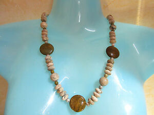 【送料無料】アクセサリー ネックレス ロングネックレスopalit con ocean jaspis 56 cm lunga collanaschlisse 925 argento dorato|hokushin