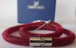 【送料無料】アクセサリー　ネックレス　スワロフスキースターダストダークレッドダブルブレスレットネックレスswarovski stardust dark red double braccialetto girocollo 5119411sz m 40cmboxed