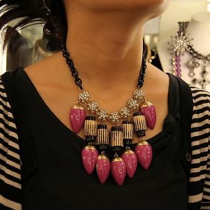 【貨物輸送無料】付属物 首飾り コリアーバイオレットマロンクリスタルモダンオリジナルcollier pendantif bullet violet marron cristal moderne original soire ll 1