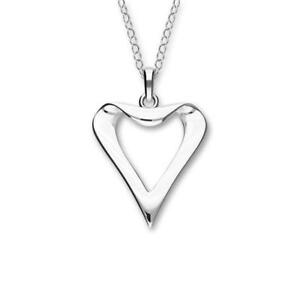 【貨物輸送無料】添え物 頸飾り スターリングシルバーネックレスペンダントortak argento sterling collana con ciondolo a forma di cuore 1846糎 rrp  72 p1072