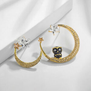 【送料無料】アクセサリー　ネックレス　エトワールノワールboucles doreilles dor etoile lune oiseau hibou noir plaqu or cz g6 212