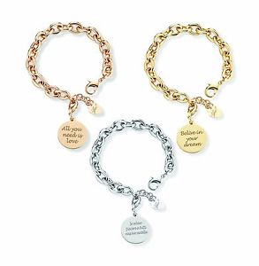 【貨物輸送無料】付属物 首飾り 折り返しbracciale gisel artecora con frase io sono perfetta  tre diverse finiture