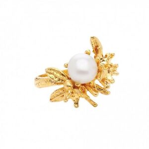 【送料無料】アクセサリー ネックレス オスマンストーンリングゴールドメッキパールフラワーリングハンドメイドottoman gemme semi preziose gem stone anello placcato oro perla fiore anello fatto a man|hokushin