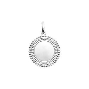 【貨物輸送無料】付属物 首飾り アルジェントモチーフブールkbc  pendentif argent 925 rhodi disque 18粍 motifs boules