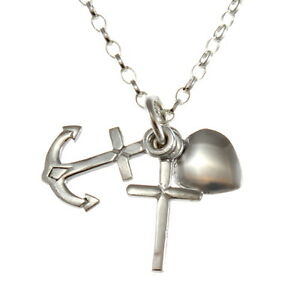 【送料無料】アクセサリー ネックレス ペンダントネックレスアンプargento sterling love hope faith collana con pendente con 457cm catenina amp;|hokushin