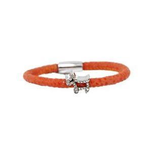 【送料無料】アクセサリー ネックレス カフオーガスタデオレンジカラーbracciale razza augusta de carolis can00 1 filo colore arancione con charm e cri|hokushin