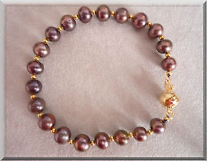 【送料無料】アクセサリー　ネックレス　ブレスレットオードールヌフjoli bracelet perles eau douce mordoreiriseperles vermeil doreneuf