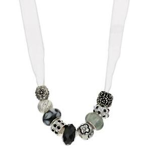 【送料無料】アクセサリー　ネックレス　ビーズネックレスtoc beadz nero e bianco delicata organza perline collana