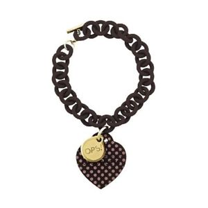 【送料無料】アクセサリー　ネックレス　カフオブジェクトブラウンシリコンピンクポルカドットbracciale donna ops objects love opsbr37 silicone marrone pois rosa｜hokushin