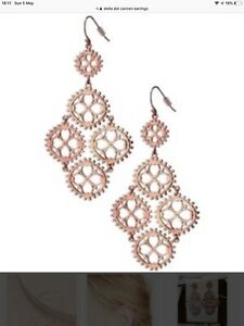 【貨物輸送無料】付属物 頸飾り ローズゴールドカルメンムラーノイヤリングステラドットrose gold carmen lampadari orecchini stella and dot 男女兼用アクセサリー-ネックレス・ペンダント