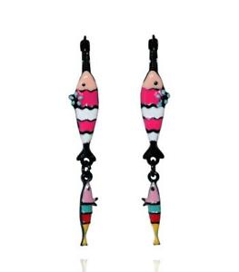 【貨物輸送無料】付属物 頸飾り イヤリングサクラ色lol bijoux  orecchini sardina  pesce  rosa 男女兼用アクセサリー-ネックレス・ペンダント-ジュエリー・アクセサリー