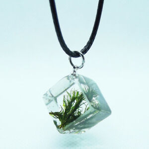 【貨物輸送無料】付属物 頸飾り 蘚苔正六面体pendente cubo di muschio ネックレス・ペンダント-ジュエリー・アクセサリー-男女兼用アクセサリー