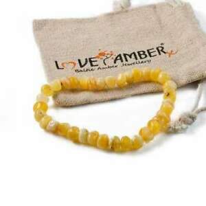 【送料無料】アクセサリー　ネックレス　アンブロシアバルトブレスレットオレンジストレッチadulto butterscotch ambrosia baltico ambra stretch bracciale love ambra x eczema