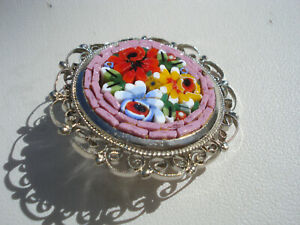 【送料無料】アクセサリー　ネックレス　ジョリーマイクロメタルシルバーjolie broche ancienne avec micro mosaiquemetal argente 21,456円