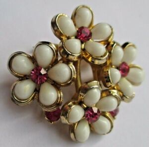【送料無料】アクセサリー　ネックレス　ビンテージローズbroche bijou vintage fleur couleur or perles porcelaine blanche quartz rose 3225