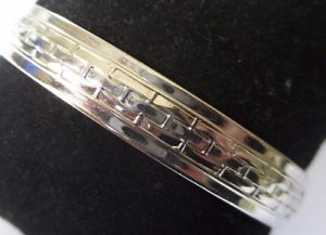 【送料無料】アクセサリー　ネックレス　メタルブレスレットビンテージアルジェントbracelet rigide bijou vintage couleur argent rhodi grav sign hob 535 22,350円