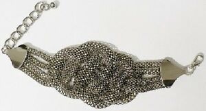 【送料無料】アクセサリー　ネックレス　ビンテージレトロブレスレットアルジェントbijou vintage bracelet rtro mtal rodier couleur argent maillon tress * 4452