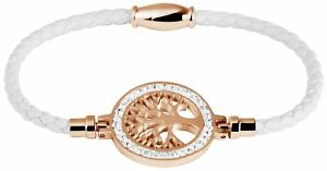 【送料無料】アクセサリー　ネックレス　マグネットシャフトレザーストラップcinturino in pelle con albero vita da donna bianco 18 cm chiusura calamita