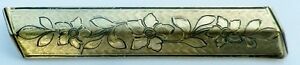 【送料無料】アクセサリー　ネックレス　ビンテージバーancienne broche bijou vintage couleur or grav fleur barrette sign 4450