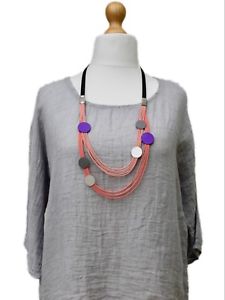 【送料無料】アクセサリー　ネックレス　ロングネックレスペンダントゴムモデルnuova inserzionelagenlook *lolilota* amazing art collana lunga pendentegomma metallo *modello