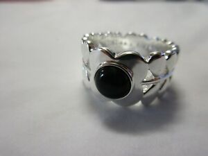 【送料無料】アクセサリー　ネックレス　トニックシルバーリングカボションブラックサイズorla kiely argento tonica anello con cabochon nero circa taglia s 21,754円