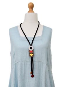 【送料無料】アクセサリー　ネックレス　ロングネックレスペンダントゴムnuova inserzionelagenlook *lolilota* amazing art collana lunga pendentegomma metallo *design