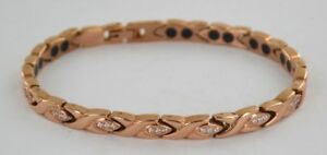 【送料無料】アクセサリー ネックレス チタニウムブレスレットゴールドブレスレットda donna con cristallo in titanio magnetico braccialetto bracciale oro rosa regalo aiuto artrite