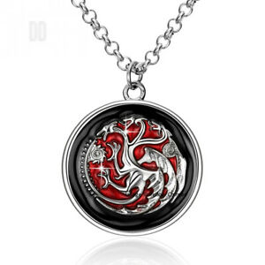 【送料無料】アクセサリー　ネックレス　ドラゴンズロッソネロヘッドネックレスペンダントゲームgame of thrones targaryen rosso nero 3 teste collana con pendente draghi