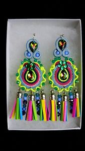 【送料無料】アクセサリー　ネックレス　orecchini soutache fatti a mano