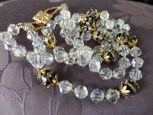【送料無料】アクセサリー　ネックレス　コリアービンテージベルcollier fantaisie vintage de 2 rangs avec perles en verre tres bel effet