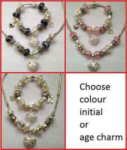【送料無料】アクセサリー　ネックレス　ネックレスブレスレットセットカラーカスタマイズpersonalizzato per ragazze donne collana bracciale set colore a scelta et iniziale charm