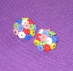 【送料無料】アクセサリー　ネックレス　ビンテージバックファンキーイヤリングフラワーパワークリップoriginale 1960s vintage retro kitsch funky flower power clip on orecchini 20,860円