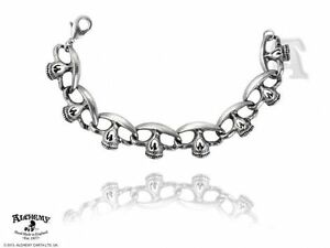 【送料無料】アクセサリー　ネックレス　ゴシックチェーンブレスレットブランドalchemy gothic headcount catena bracciale nuovo di zecca