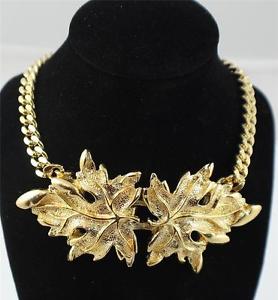 【送料無料】アクセサリー　ネックレス　ジョブバッチｋゴールドリーフバックルチェーンネックレスlavoro lotto x 10 18k gold platedcurb catena collana con fibbia foglia129 fatto uk