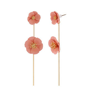 【貨物輸送無料】付属物 頸飾り ピンピンクレトロイヤリングorecchini a perno dorato fiore rosa retr matrimonio aa31 ジュエリー・アクセサリー-男女兼用アクセサリー-ネックレス・ペンダント