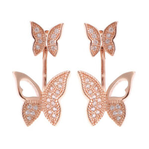 【送料無料】アクセサリー　ネックレス　スターリングシルバーローズゴールドイヤリングsweet 925 sterling silver rose gold earrings butterfly 20,860円