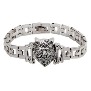 【送料無料】アクセサリー　ネックレス　ビンテージステンレススチールオオカミトーテムブレスレットvintage 316l stainless steel wolf totem bracelet for men