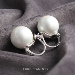【送料無料】アクセサリー ネックレス イヤリングパールホワイトミリクラスorecchini dormeuse argentato grandi perla bianco 14 millimetri class