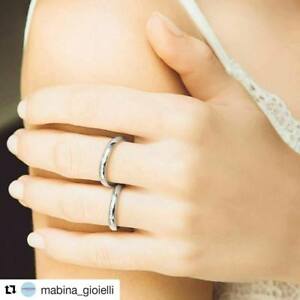 【送料無料】アクセサリー　ネックレス　シルバーエンゲージメントmabina argento 925 fedina zirconi brillanti fermanello fede comoda fidanzamento 29,800円