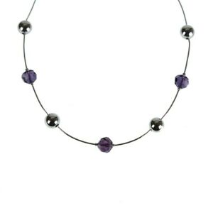 【送料無料】アクセサリー　ネックレス　コリアーアルジェントバイオレットシェフオリヴィアcollier femme chaine argent 9251000 cristaux violet soldes olivia tendances