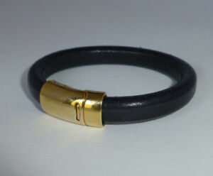 【送料無料】アクセサリー　ネックレス　カフブラックゴールドブレスレットbracciale in pellebracciale regaliz nero magnetverschlu orodiv dimensioni