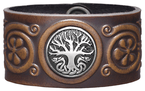 【送料無料】アクセサリー　ネックレス　bracciale in pelle 36 mm con impresso celtica albero di vita e concho albero vita 22,052円