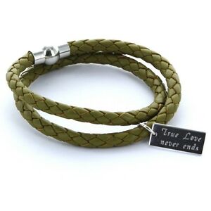 【送料無料】アクセサリー　ネックレス　スキン×カフカフオリーブuomo preferiti bracciale bracciale in pelle 0,5cm 2x avvolto amp; incisione olive