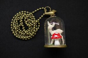 【送料無料】アクセサリー　ネックレス　ガラスベルネックレスホワイトブロンズcervi bambi campana di vetro collana miniblings 80cm fungo fawn bianco bronzo