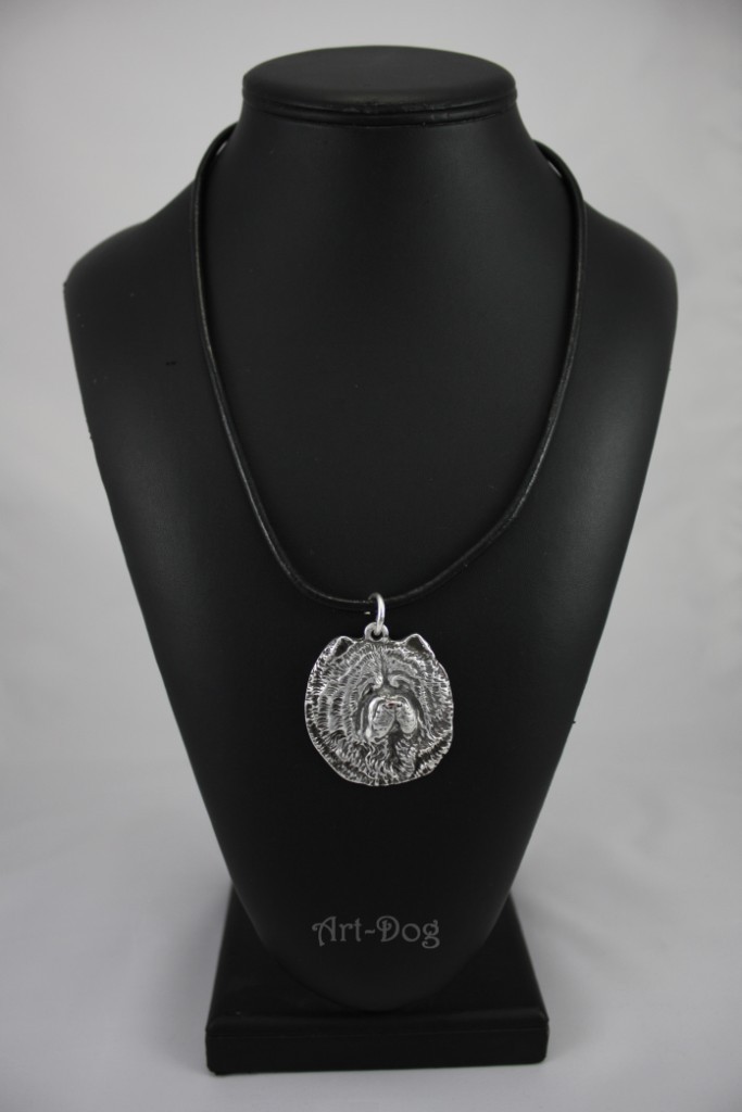 【送料無料】アクセサリー ネックレス チョウネックレスコーティングシルバーアートchow chow collana rivestita d’argento, alta qualit art dog it