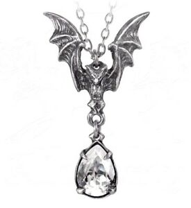 【送料無料】アクセサリー　ネックレス　ラピューターペンダントクリアペンダントla nuit pipistrello vampiro ciondolo in peltro pendente cristallo chiaro