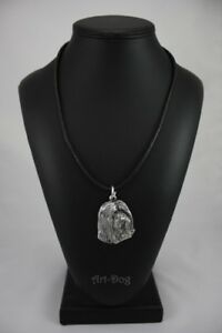 【送料無料】アクセサリー　ネックレス　コリーネックレスコーティングシルバーアートbearded collie collana rivestita d’argento, alta qualit art dog it